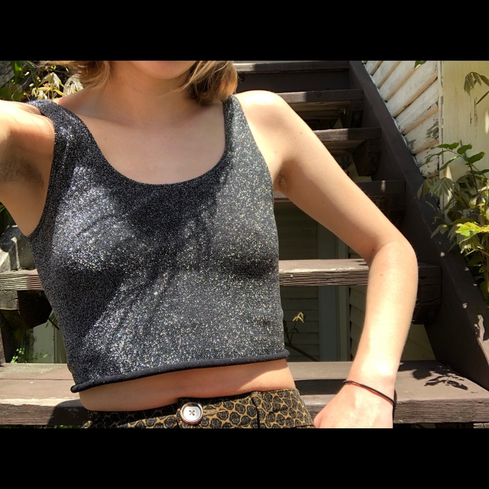 Sparkly cropped top